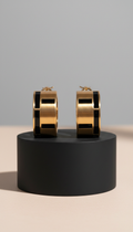 Charcoal Enamel Signet Ring